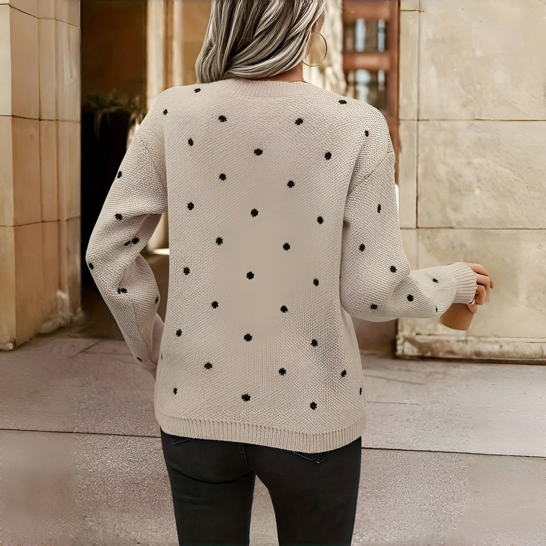 Amy™ | Pull Tricoté à Pois