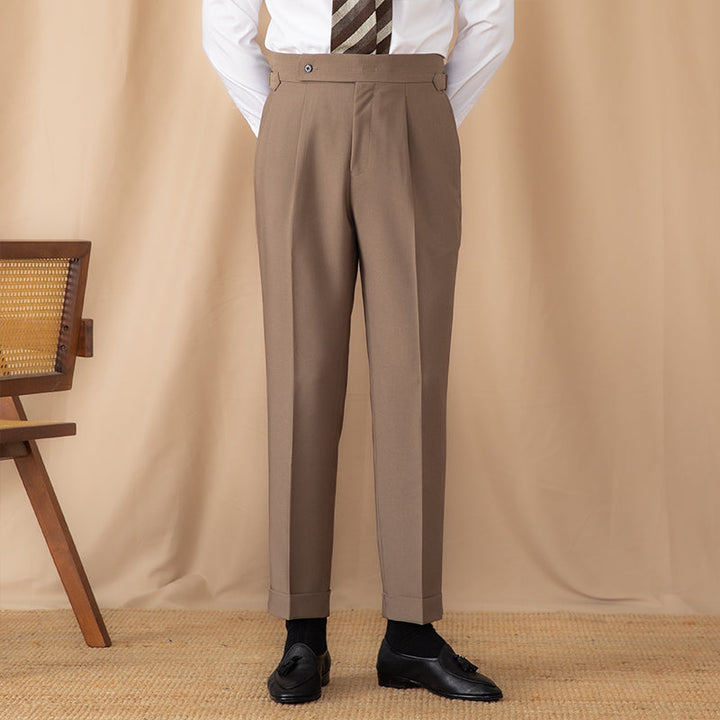 Perugia Ufficio Single Pleated Straight Fit Trousers