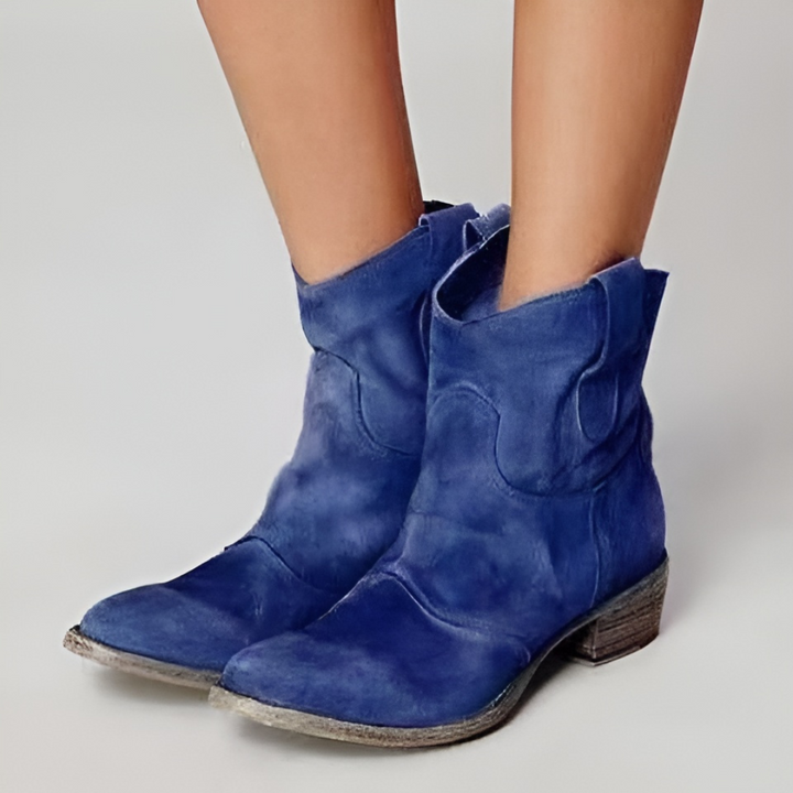 Carlotta – Bottines en cuir suédé
