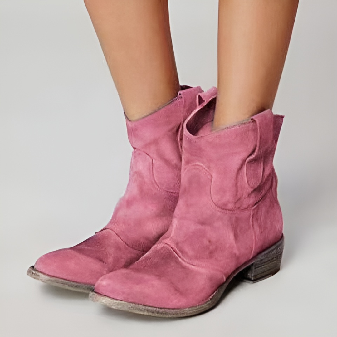Carlotta – Bottines en cuir suédé