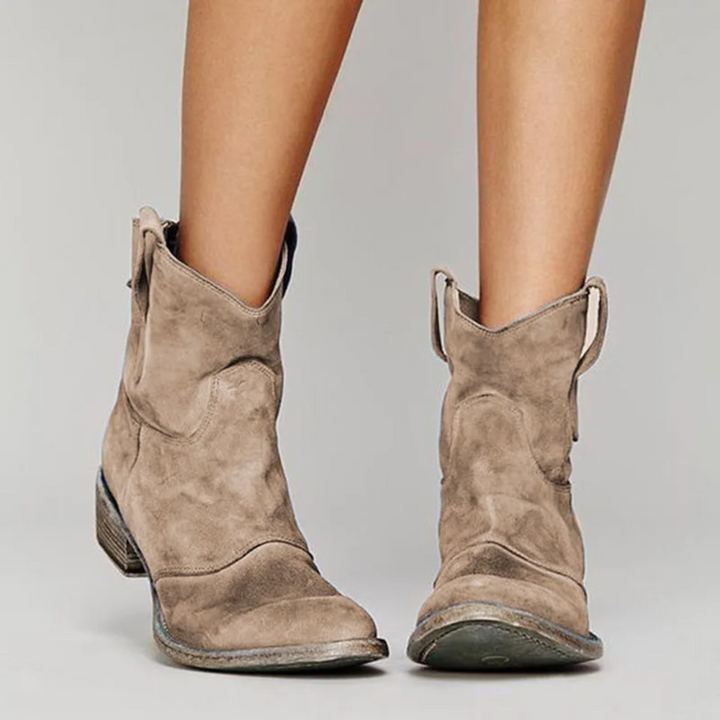 Carlotta – Bottines en cuir suédé