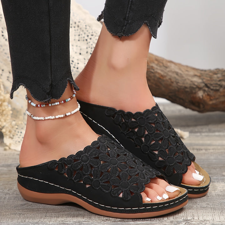 Camille™ | Sandales orthopédiques à talon compensé ultra-confortables