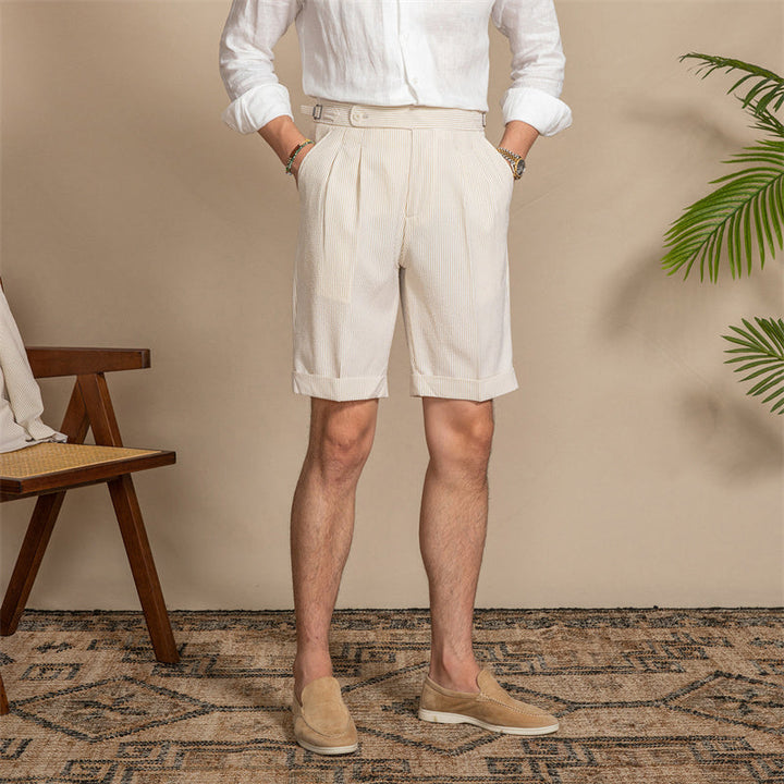 Corniglia Pinstripe Seersucker Bermudas