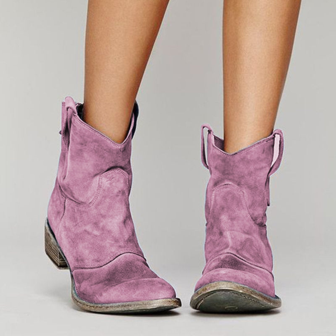 Carlotta – Bottines en cuir suédé