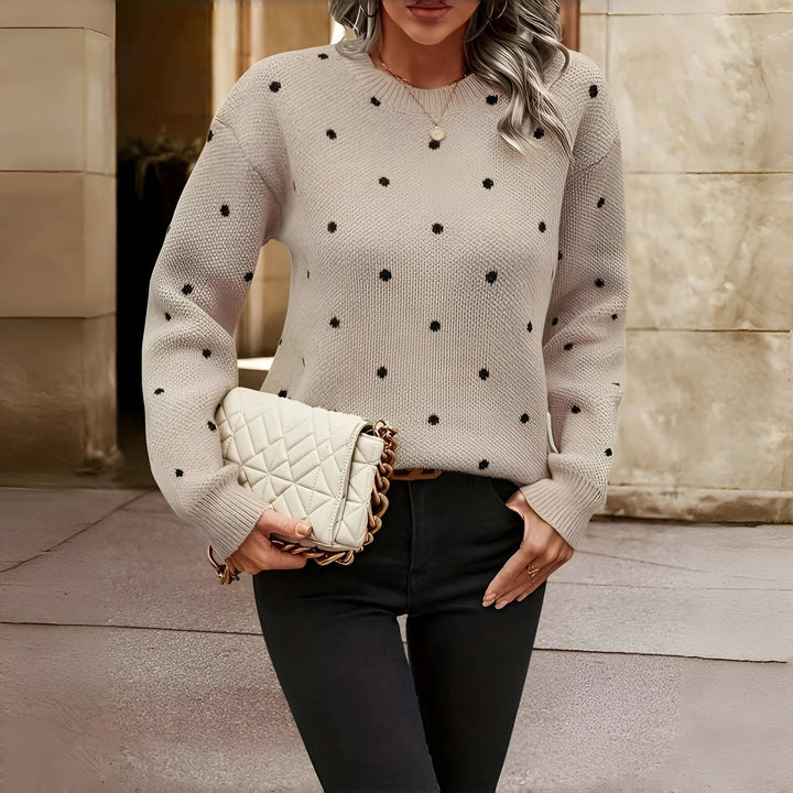 Amy™ | Pull Tricoté à Pois