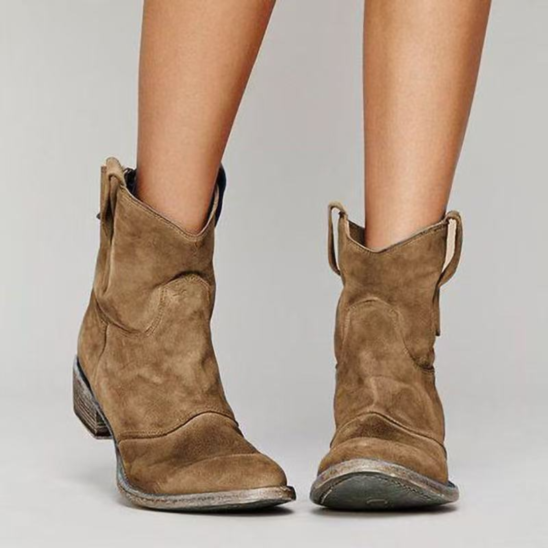 Carlotta – Bottines en cuir suédé