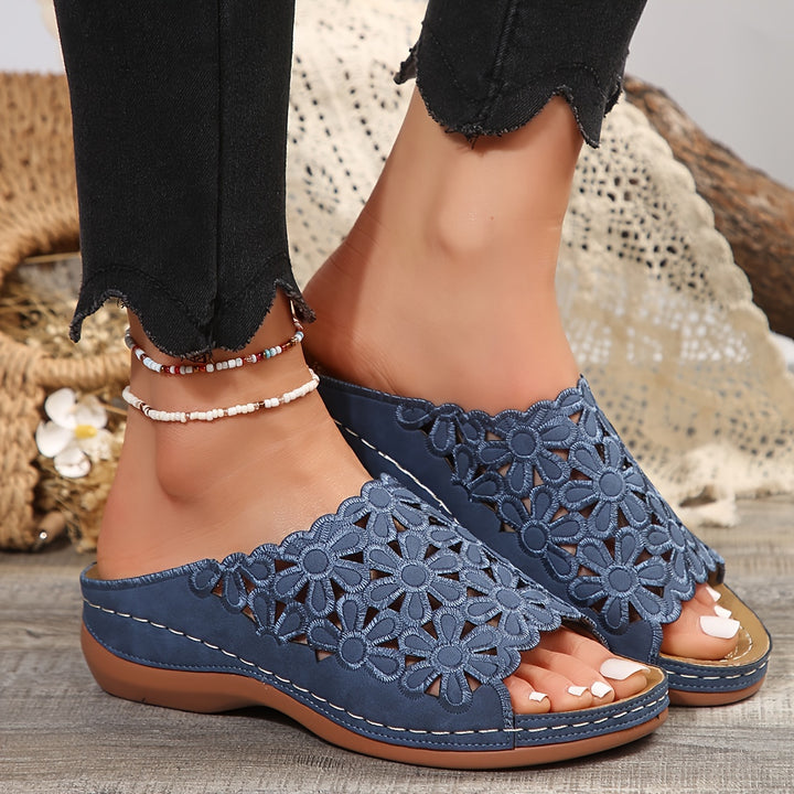 Camille™ | Sandales orthopédiques à talon compensé ultra-confortables