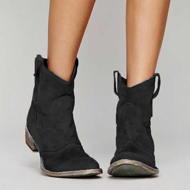 Carlotta – Bottines en cuir suédé