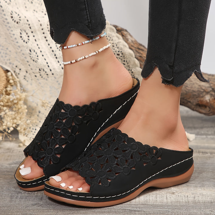 Camille™ | Sandales orthopédiques à talon compensé ultra-confortables