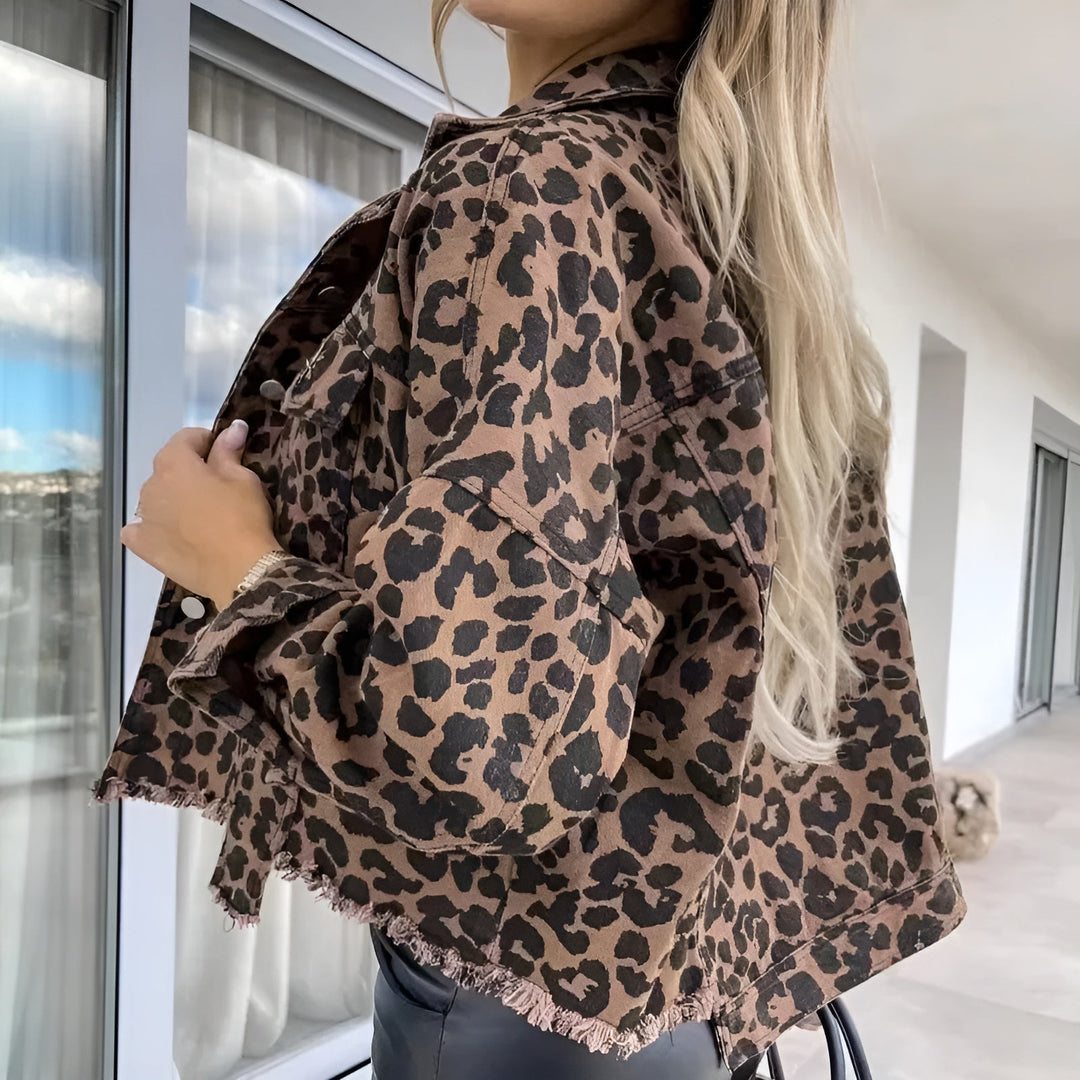 Savannah™ | Veste en Jean Imprimé Léopard