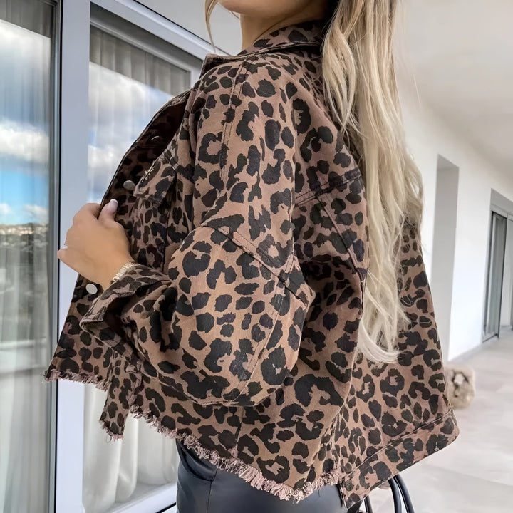 Savannah™ | Veste en Jean Imprimé Léopard