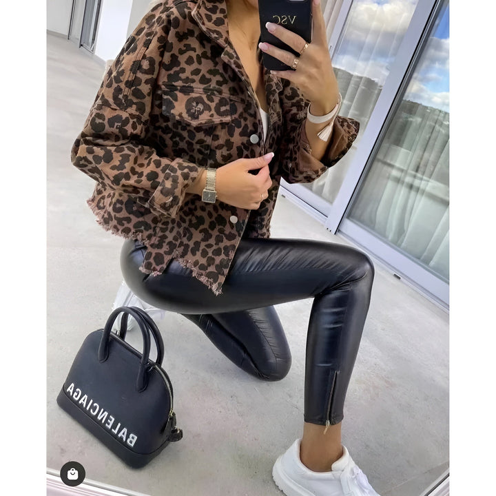 Savannah™ | Veste en Jean Imprimé Léopard