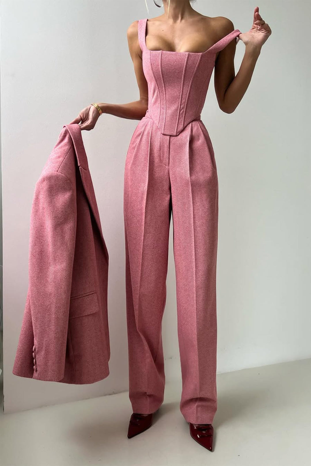 Dolce™ – Ensemble trois pièces avec blazer croisé