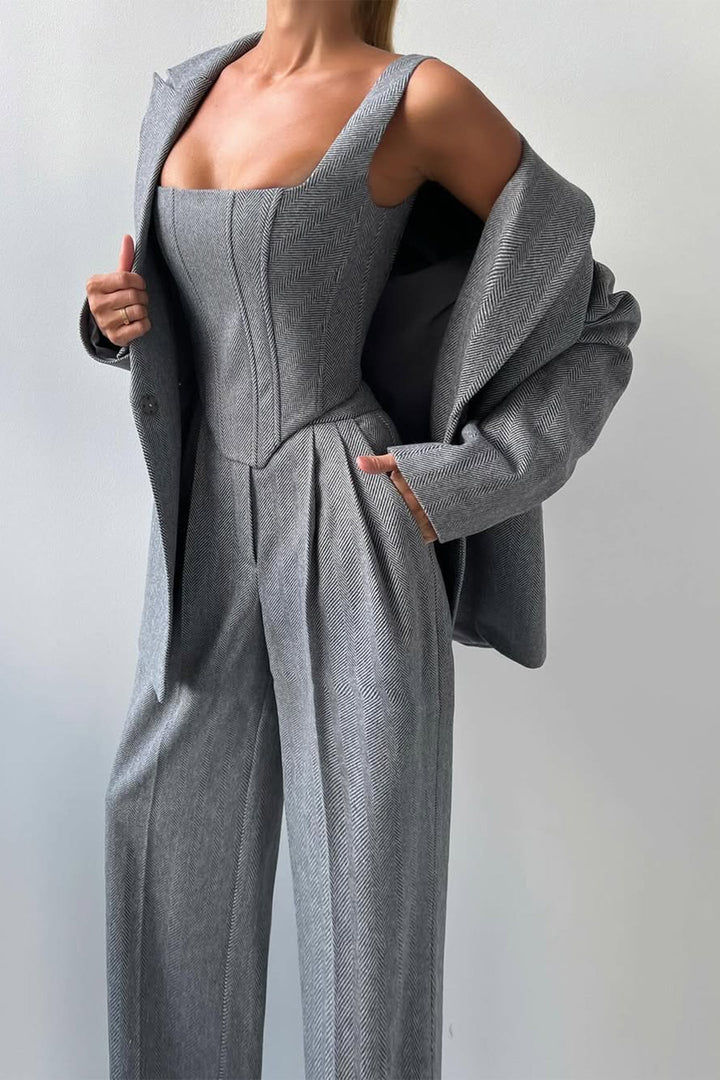 Dolce™ – Ensemble trois pièces avec blazer croisé