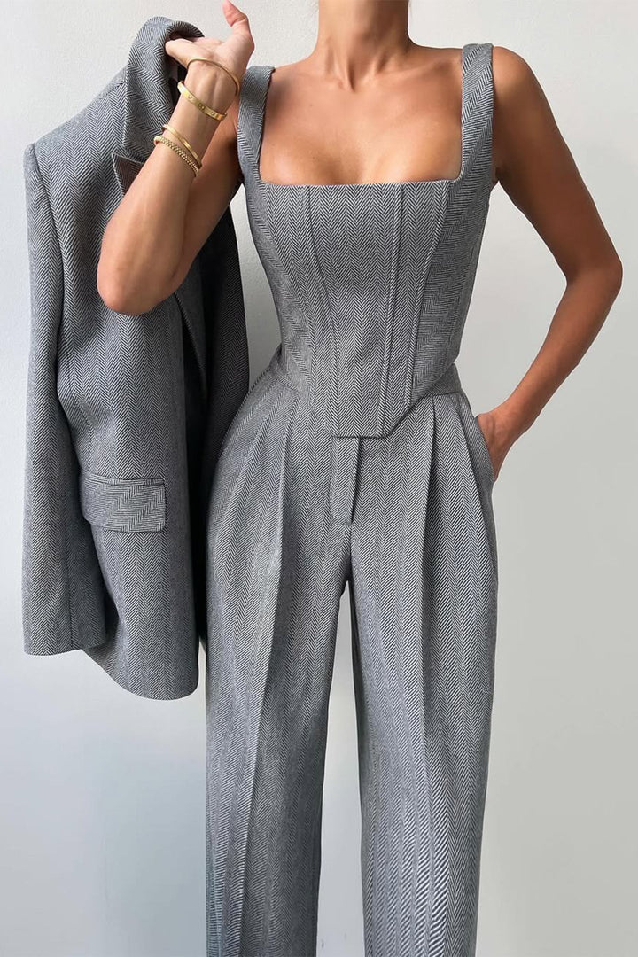 Dolce™ – Ensemble trois pièces avec blazer croisé
