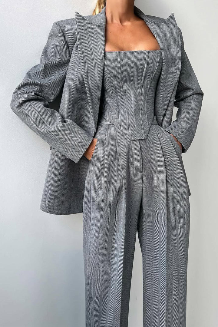 Dolce™ – Ensemble trois pièces avec blazer croisé