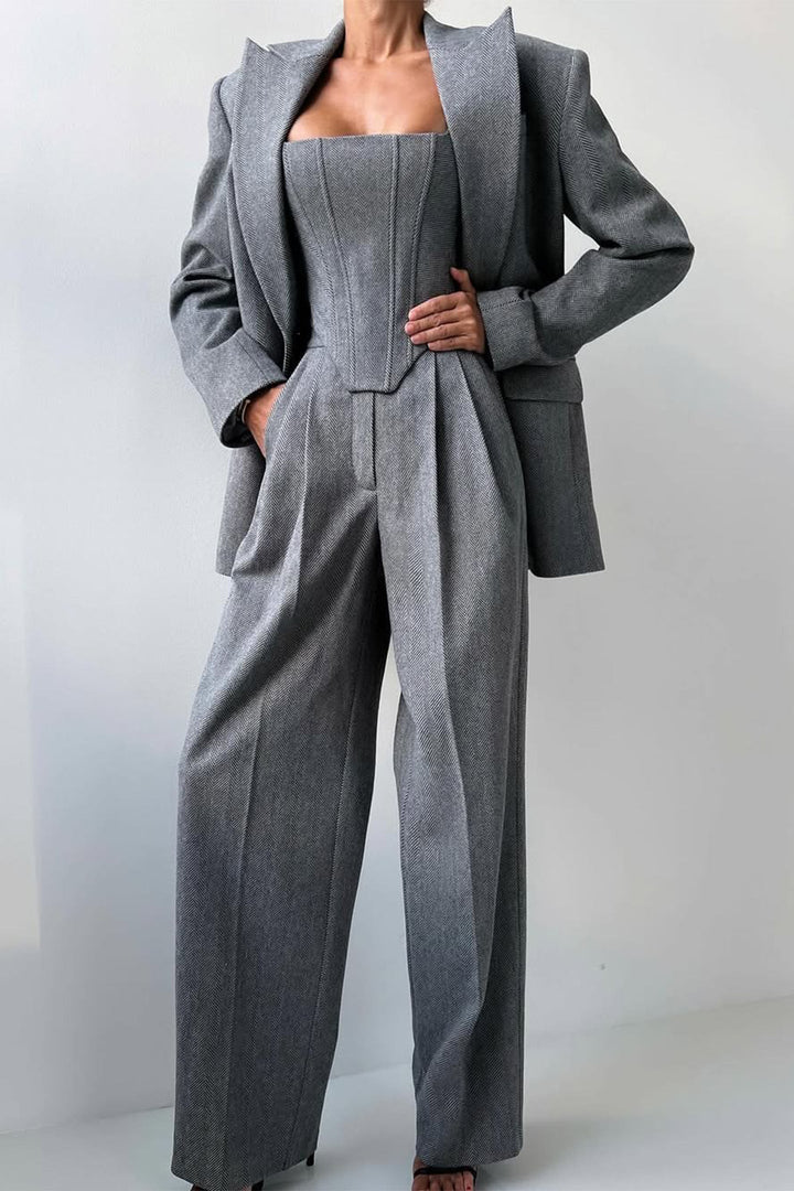 Dolce™ – Ensemble trois pièces avec blazer croisé