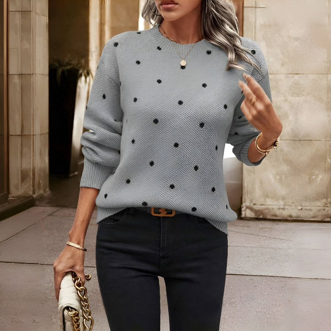 Amy™ | Pull Tricoté à Pois
