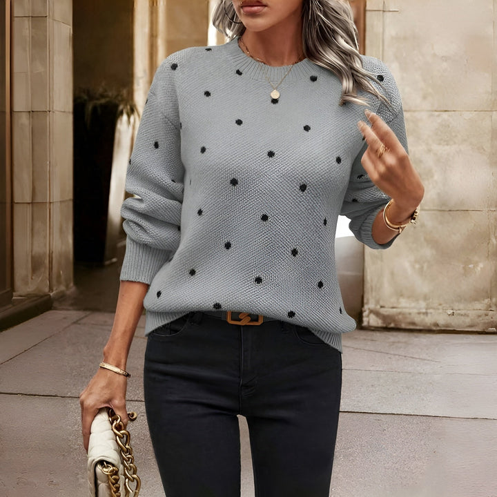 Amy™ | Pull Tricoté à Pois
