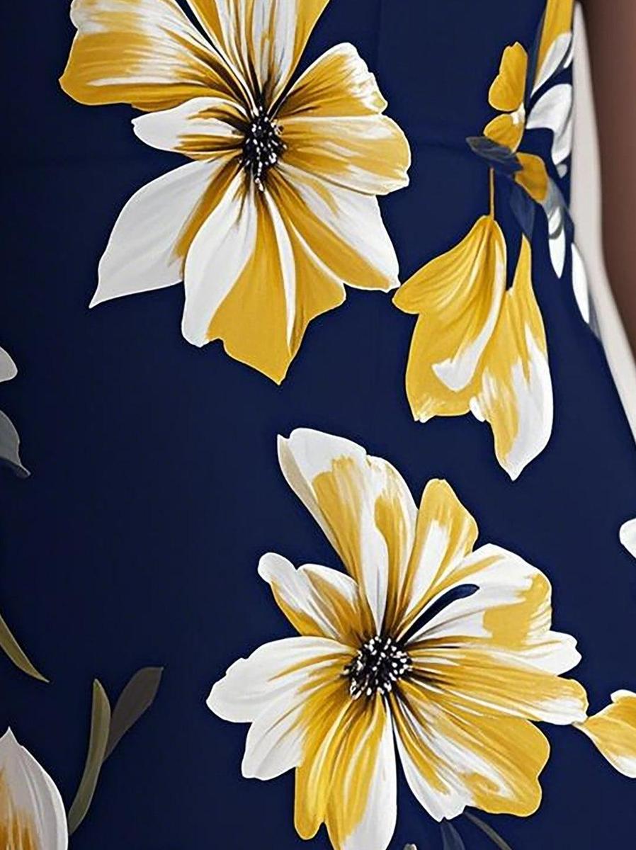 Selini | Robe Longue Florale Élégante