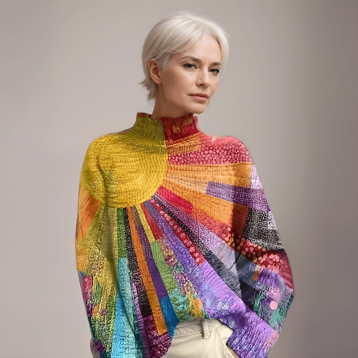 Amelia™ | Pull Col Roulé Coloré
