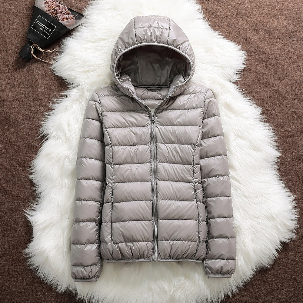 Élise™ – Nouvelle veste imperméable avec rembourrage en duvet de canard blanc