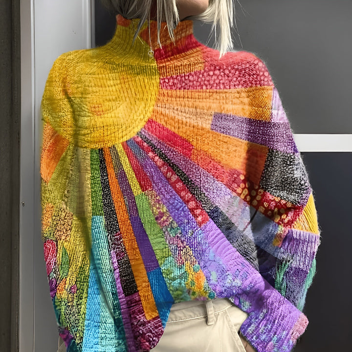 Amelia™ | Pull Col Roulé Coloré