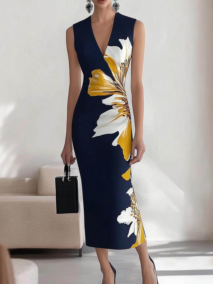 Selini | Robe Longue Florale Élégante