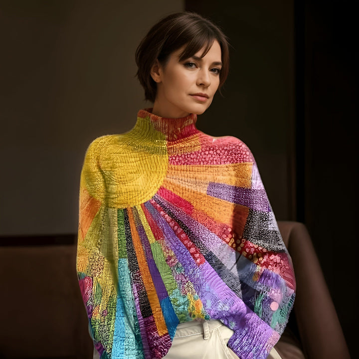 Amelia™ | Pull Col Roulé Coloré